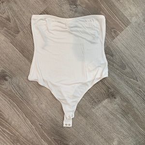 NWOT strapless white bodysuit